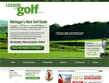 Tablet Screenshot of lessonongolf.com